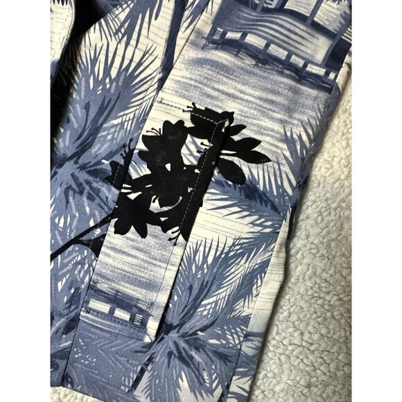 Vintage Andre Oliver Women’s Blue Palm Trees Jacket With Shoulder Pads Sz 6 - Picture 9 of 13